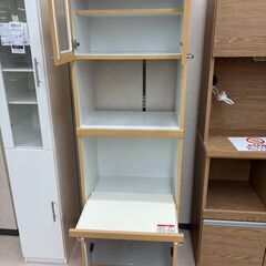 リユースのサカイ栃木店★ジモティ割あり★ 高橋木工 食器棚 ベージュ×ホワイト W59.5×D40.5×H180.5 クリーニング済み TC10932の画像