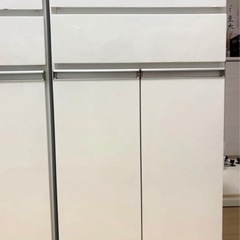ホワイトキッチンカウンター【組立不要】の画像