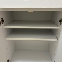 ホワイトキッチンカウンター【組立不要】の画像