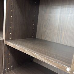 リユースのサカイ栃木店★ジモティ割あり★  本棚 ダークブラウン W113.5×D31×H189 クリーニング済み TC10933の画像