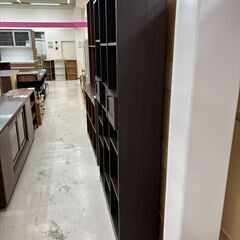 リユースのサカイ栃木店★ジモティ割あり★  本棚 ダークブラウン W113.5×D31×H189 クリーニング済み TC10933の画像