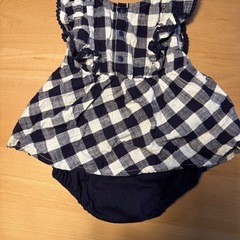 apres les cours チェックロンパース70サイズの画像