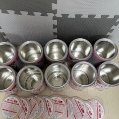 スチール缶 はいはい ミルク缶 10個セット 工作 ①の画像