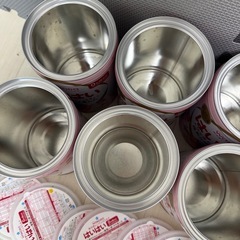 スチール缶 ミルク缶 空き缶 はいはい 工作 10個セット②の画像