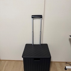 KRTD キャリーカート 折りたたみ ふた付き ショッピングカート ストッパー付き 360°回転 耐荷重40KG 65の画像
