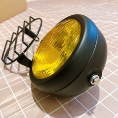 新品⭐️ 6.5インチ オートバイ ヘッドライト メッシュグリルガード カバー付きの画像
