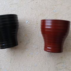 日展作家 森田清照作品　越前塗 布張り 木の葉膳　2名セット　の画像