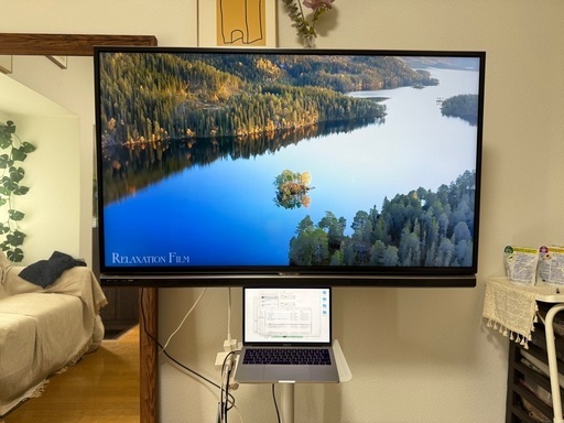 問い合わせのかめさん説明に！SHARP 52インチ キャスター付きテレビスタンドおまけ