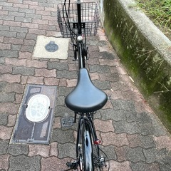 【引取限定】折りたたみ自転車20インチ 6段変速ギア シマノ製 カゴ・鍵付きの画像