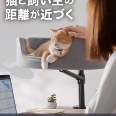 デスクに取り付けるキャットタワーの画像