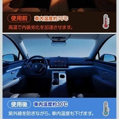 未使用品　2024版　車用サンシェード 傘型 折りたた式 サンシェード 車 遮光UVカットの画像