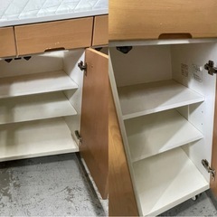 キッチ家具 食器棚  家具 横長 生活家具  1004-017の画像