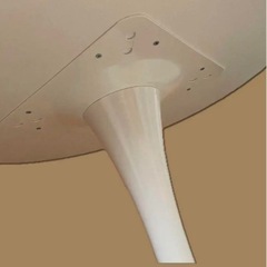 カフェテーブル（幅60cm×高さ73.5cm／ホワイト）の画像