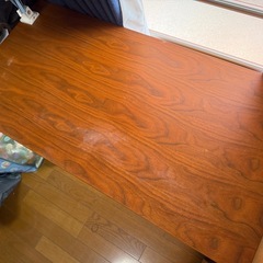 直接引き取り 不二貿易 木製ブラウンデスク 引き出し付きの画像