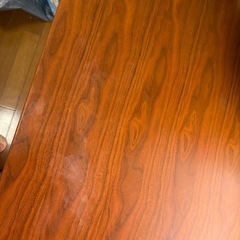 直接引き取り 不二貿易 木製ブラウンデスク 引き出し付きの画像