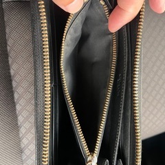 COACH ブラック レザー 長財布の画像