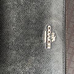 COACH ブラック レザー 長財布の画像