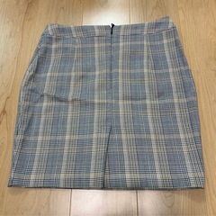 【美品】H&Mチェック柄ひざ丈タイトスカートの画像