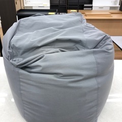 【ドリーム川西店御来店限定】☆ジモティー見たよ♪割引☆ 無印良品 無印良品 ビーズクッション グレー クリーニング済み 【99560000023698】の画像