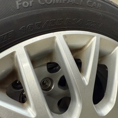 165/55R15 ニッサン純正 アルミホイール 夏タイヤ 4本セットの画像