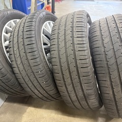 165/55R15 ニッサン純正 アルミホイール 夏タイヤ 4本セットの画像
