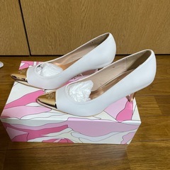 美品☆Rady☆先金ポインテッドトゥスムースパンプス☆Mピンクの画像