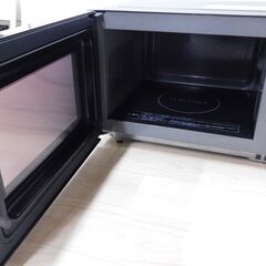 【JM816】Panasonic パナソニック 単機能レンジ フラットタイプ 横開き 22L メタルブラック ヘルツフリー NE-FL221-K 1000Wインバーター 蒸気センサーの画像