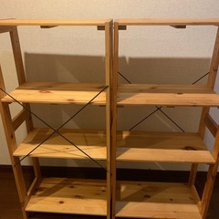 木製　本棚　2つ　カインズ　木製ラック55