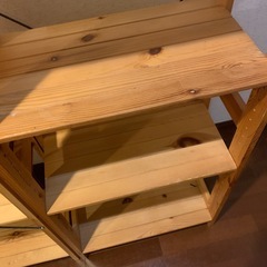 木製　本棚　2つ　カインズ　木製ラック55の画像