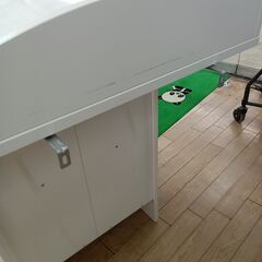★ジモティ割あり★ IKEA おむつ替え台　ベビーケアマット付 ホワイト H100×D82×W60 クリーニング済み TK6698TKKAGU の画像