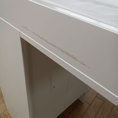 ★ジモティ割あり★ IKEA おむつ替え台　ベビーケアマット付 ホワイト H100×D82×W60 クリーニング済み TK6698TKKAGU の画像