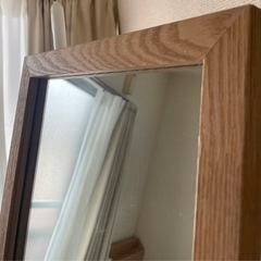 ニトリ 木目がきれいなスタンドミラー アルブルFF（ナチュラル）の画像