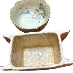 花器　花瓶　ガラス　焼き物　　の画像