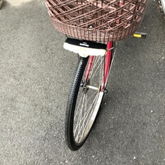 707  パナソニック新機種電動アシスト自転車vivi26インチレッドボディーの画像