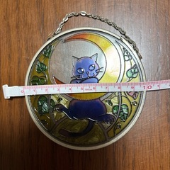 ステンドグラス風猫の絵飾り物の画像