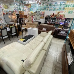 【愛品館 江戸川店 】3人掛け 本革ソファ 浜本工芸の画像