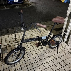 Grandir 16インチ折りたたみ自転車 GR-16 ブラックの画像