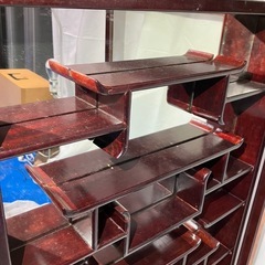 【Y1004】飾り棚 唐木 中国 古美術 アンティーク ビンテージ 鏡 壁掛けの画像