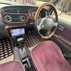 綺麗⭐︎ミラジーノ⭐︎走行11万㌔！オートマ ナビ Bluetooth ミニライトSPアルミ ローダウンでキマッてます！の画像