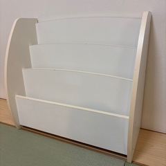 絵本ラック　白 3段の画像
