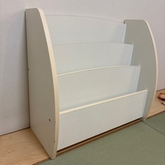 絵本ラック　白 3段の画像