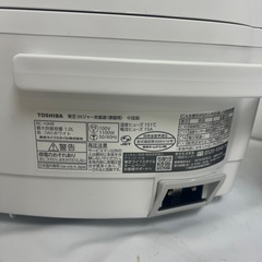 【中古品】【動作確認済み】TOSHIBA 東芝 IHジャー炊飯器 RC-10HR ホワイトの画像