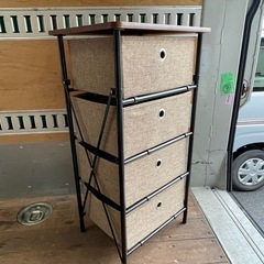 f●■チェスト４段/ファブリック引出し【LFS-702東谷】幅40×奥行32×高さ76cmの画像