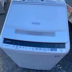 NO B556🌈福岡市内配送設置無料✨🌈日立 全自動洗濯機 8kg ホワイト ビートウォッシュ BW-V80E W 洗剤セレクト 大流量ナイアガラ ビート洗浄　2019年の画像