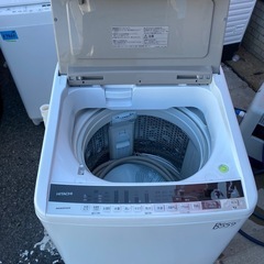 NO B557🌈福岡市内配送設置無料✨🌈日立 全自動洗濯機 8kg  ビートウォッシュ BW-V80E W 洗剤セレクト 大流量ナイアガラ ビート洗浄　2019年の画像