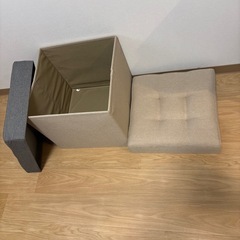 収納付きスツール2個セットの画像