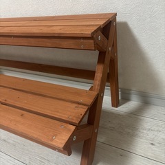 ★決まりました★
ウッドデッキ2段棚ガーデニング棚 の画像