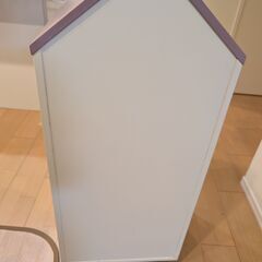 おうちの形の収納ボックス　３段収納ボックス　ケース　ハウス　子供家具　子供収納の画像