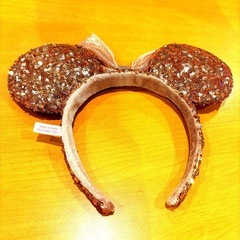 美品ディズニー ミニー カチューシャ ピンクゴールド スパンコール ミッキーの画像