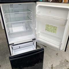 NO B568🌈福岡市内配送設置無料✨🌈シャープ SHARP 冷蔵庫（137L・つけかえどっちもドア） ブラック系 SJ-14W-Bの画像